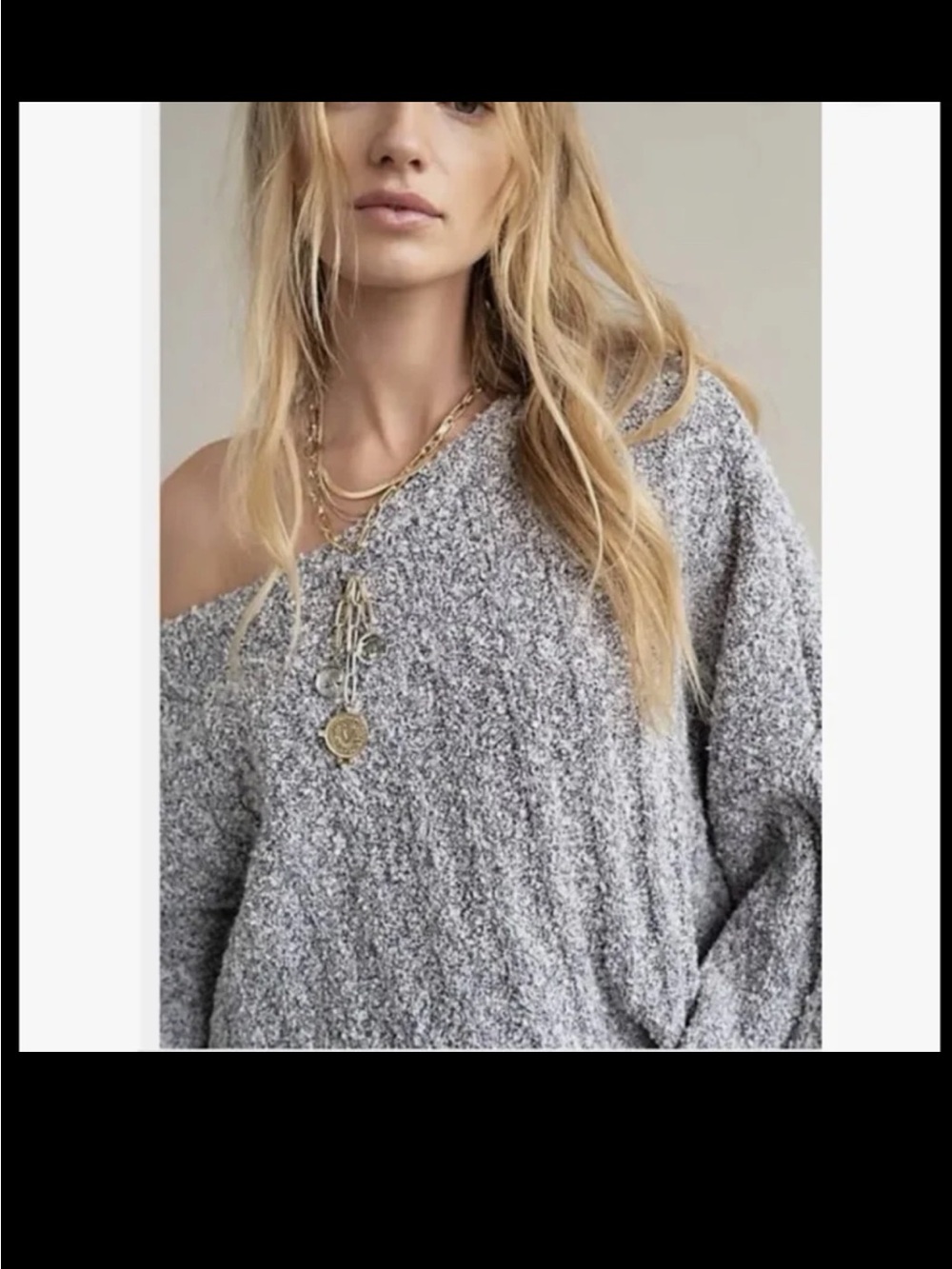 Free People Good Day Pullover Sweater Charcoal Gray Size Medium